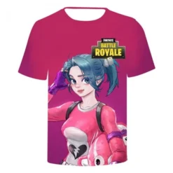 T-shirt Ours Rose Fortnite