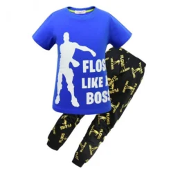 Pyjama Fortnite Enfant : Floss Like A Boss Bleu & Noir