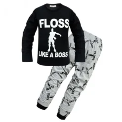 Pyjama Fortnite Enfant : Floss Like A Boss Noir & Gris